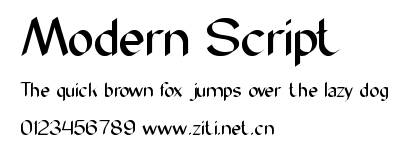 Modern Script.ttf字體轉換器圖片