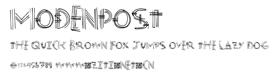 ModenPost.ttf字體轉換器圖片