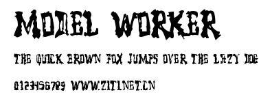 Model Worker.ttf字體轉換器圖片