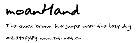 moanHand.otf字體轉換器圖片