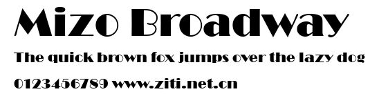 Mizo Broadway.ttf字體轉換器圖片