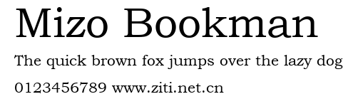 Mizo Bookman.ttf字體轉換器圖片
