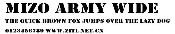 Mizo Army Wide.ttf字體轉換器圖片