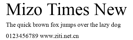 Mizo Times New.ttf字體轉換器圖片
