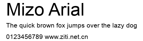 Mizo Arial.ttf字體轉換器圖片