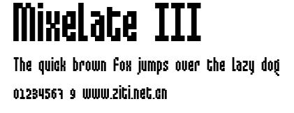 Mixelate III.ttf字體轉換器圖片