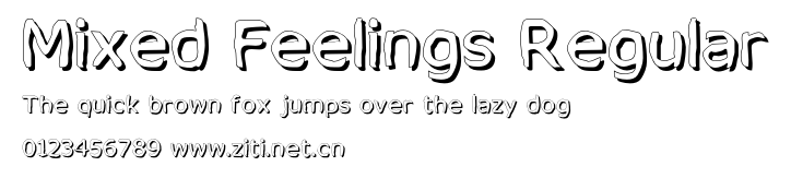 Mixed Feelings Regular.otf字體轉換器圖片