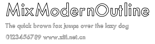 MixModernOutline.ttf字體轉換器圖片