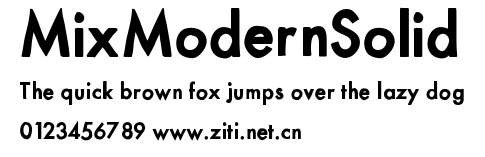MixModernSolid.ttf字體轉換器圖片