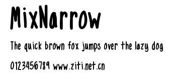 MixNarrow.ttf字體轉換器圖片