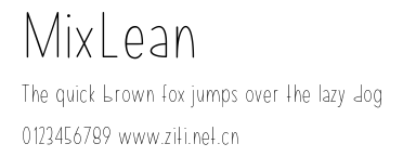 MixLean.ttf字體轉換器圖片