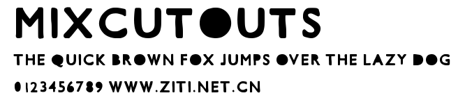 MixCutOuts.ttf字體轉換器圖片