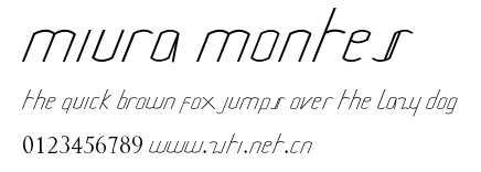 Miura Montes.ttf字體轉換器圖片