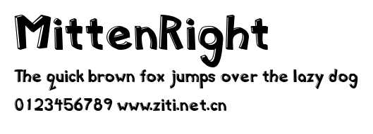 MittenRight.ttf字體轉換器圖片
