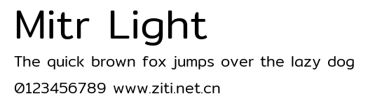 Mitr Light.ttf字體轉換器圖片