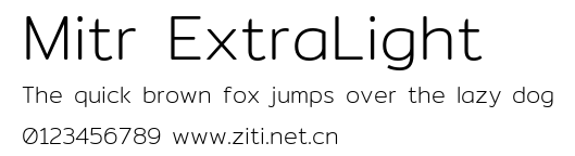 Mitr ExtraLight.ttf字體轉換器圖片
