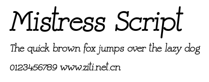 Mistress Script.ttf字體轉換器圖片