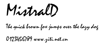 MistralD.ttf字體轉換器圖片