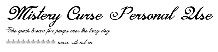 Mistery Curse Personal Use.ttf字體轉換器圖片