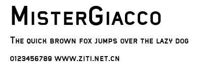 MisterGiacco.ttf字體轉換器圖片