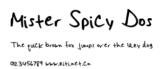 Mister Spicy Dos.ttf字體轉換器圖片