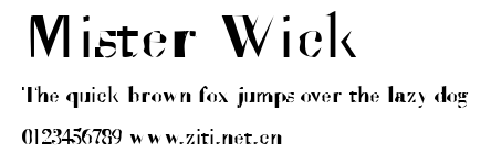Mister Wick.ttf字體轉換器圖片