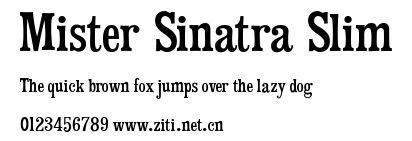 Mister Sinatra Slim.ttf字體轉換器圖片