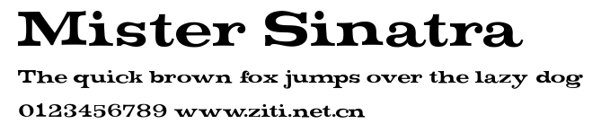 Mister Sinatra.ttf字體轉換器圖片
