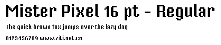 Mister Pixel 16 pt - Regular.ttf字體轉換器圖片