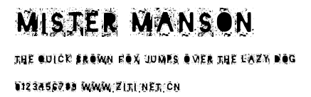Mister Manson.ttf字體轉換器圖片