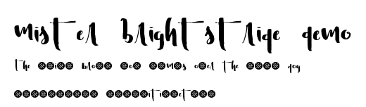Mister Brightstride Demo.ttf字體轉換器圖片