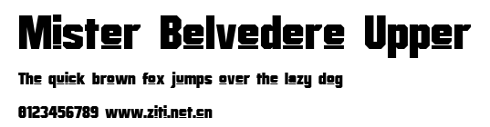 Mister Belvedere Upper.ttf字體轉換器圖片