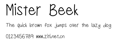 Mister Beek.ttf字體轉換器圖片
