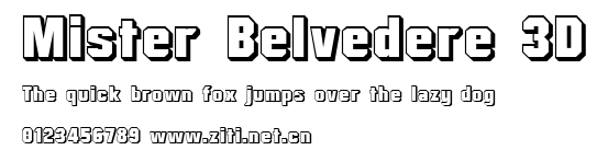 Mister Belvedere 3D.ttf字體轉換器圖片