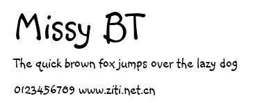 Missy BT.ttf字體轉換器圖片