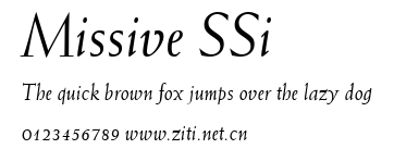 Missive SSi.ttf字體轉換器圖片