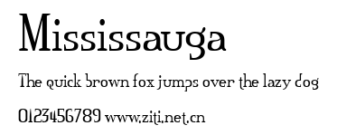 Mississauga.ttf字體轉換器圖片