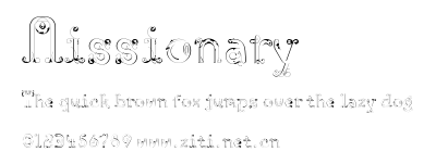 Missionary.ttf字體轉換器圖片