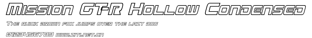 Mission GT-R Hollow Condensed.ttf字體轉換器圖片