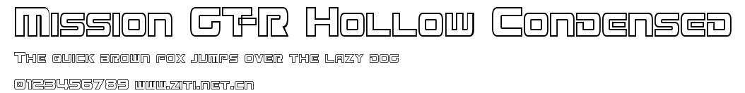 Mission GT-R Hollow Condensed.ttf字體轉換器圖片