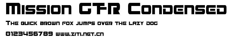 Mission GT-R Condensed.ttf字體轉換器圖片