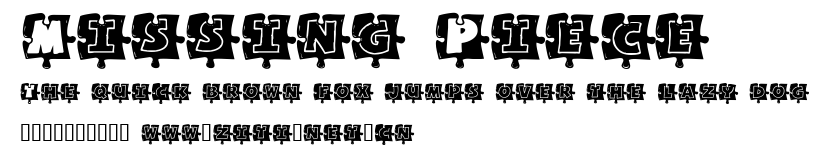 Missing Piece.ttf字體轉換器圖片