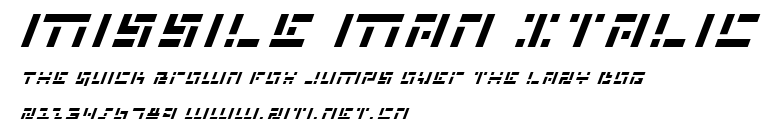 Missile Man Italic.ttf字體轉換器圖片