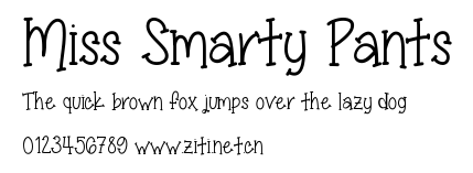 Miss Smarty Pants.ttf字體轉換器圖片