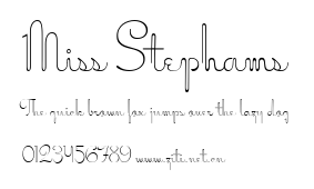 Miss Stephams.ttf字體轉換器圖片