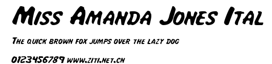 Miss Amanda Jones Ital.ttf字體轉換器圖片