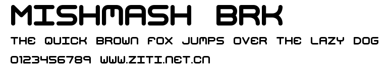 Mishmash BRK.ttf字體轉換器圖片