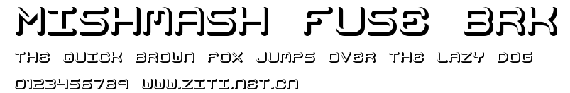 Mishmash Fuse BRK.ttf字體轉換器圖片