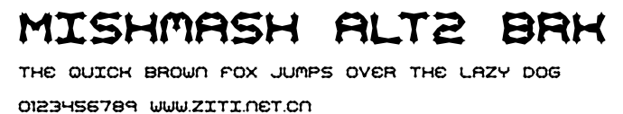 Mishmash ALT2 BRK.ttf字體轉換器圖片