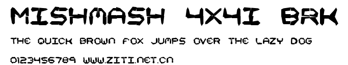 Mishmash 4x4i BRK.ttf字體轉換器圖片